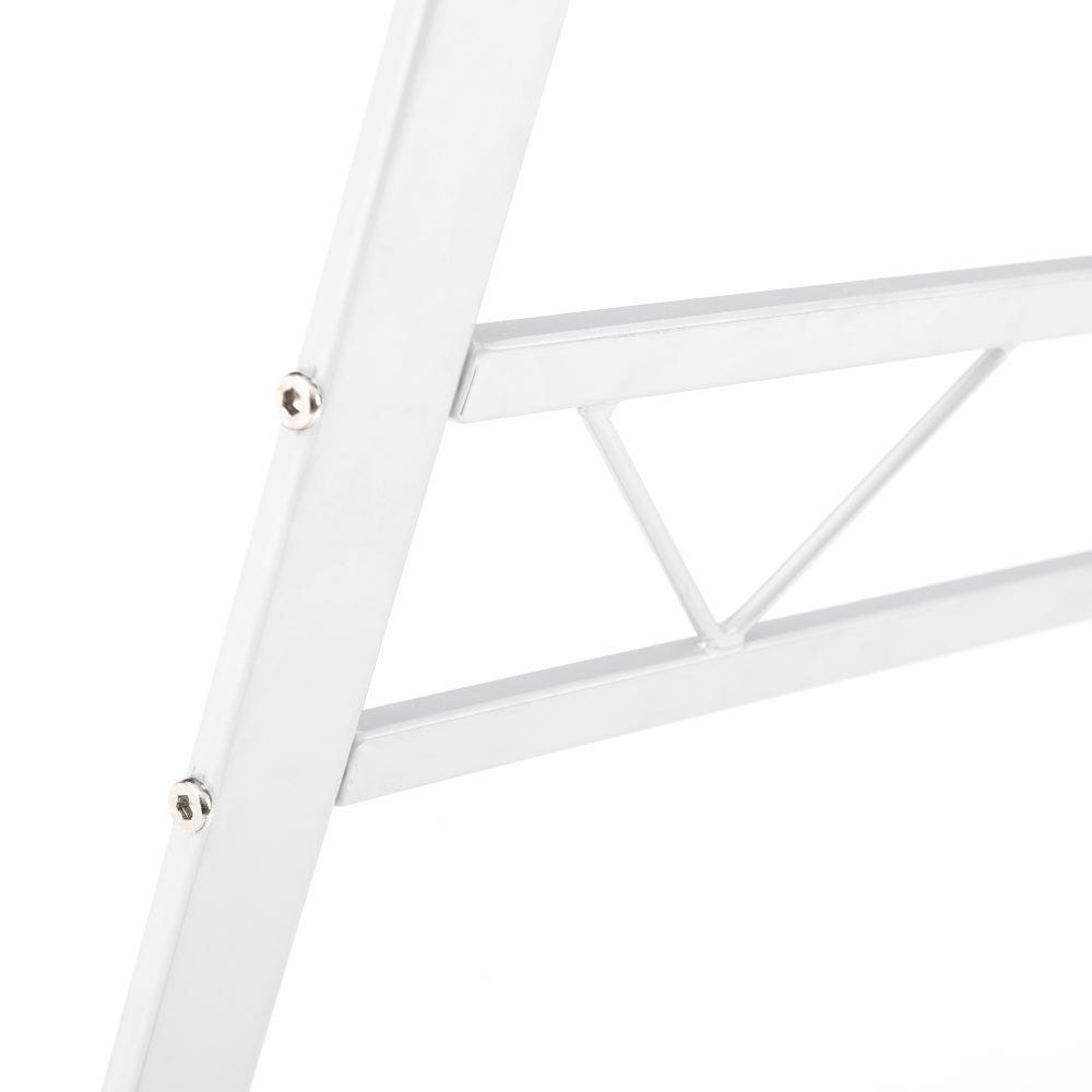 lolahome Escritorio blanco de cristal templado de 75x60x120 cm