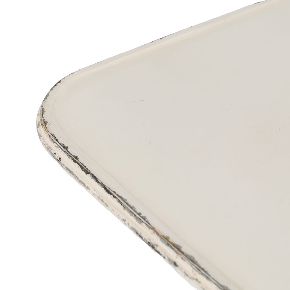 Lolahome Escritorio Mesa Blanco Roto De Metal De 100x52x76 Cm