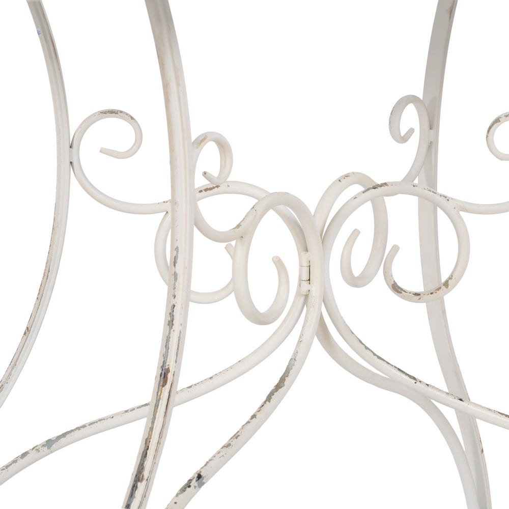 Lolahome Escritorio Mesa Blanco Roto De Metal De 100x52x76 Cm