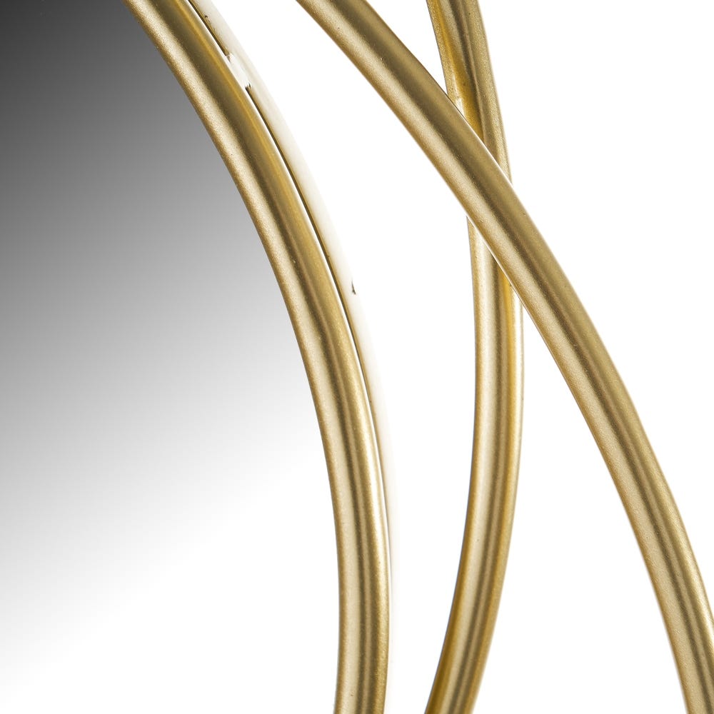 Lolahome Espejo De Anillas Dorado De Hierro De Ø 68cm