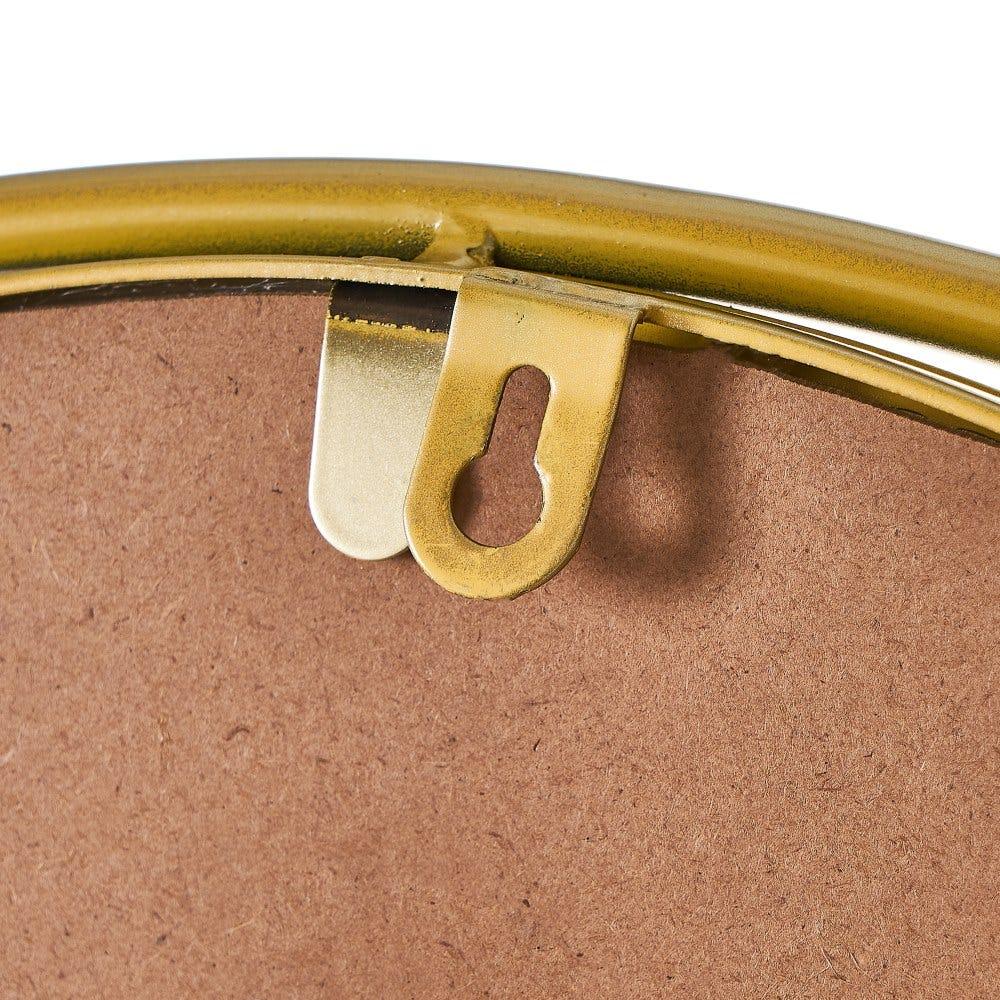 Lolahome Espejo De Anillas Dorado De Hierro De Ø 68cm