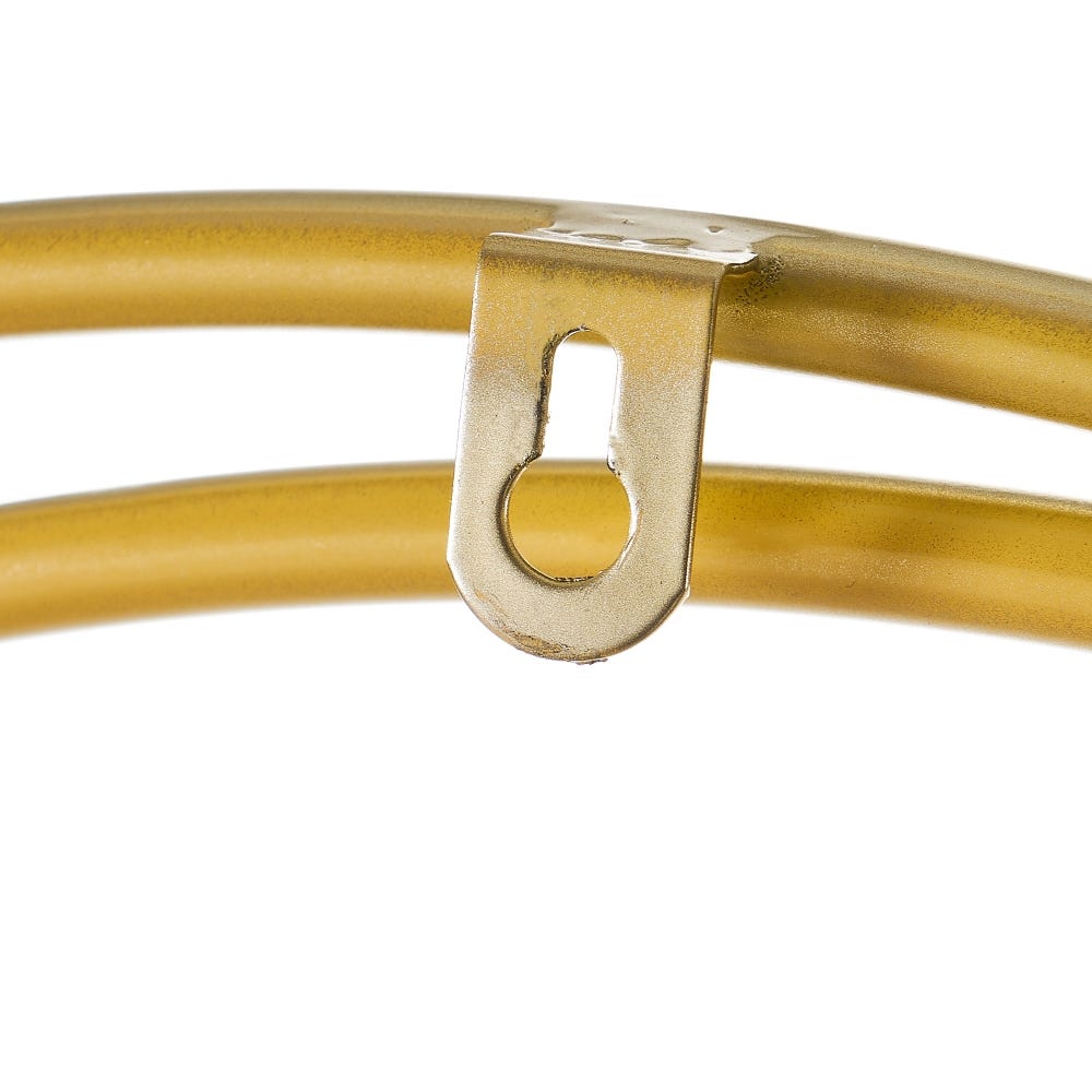 Lolahome Espejo De Anillas Dorado De Hierro De Ø 70 Cm