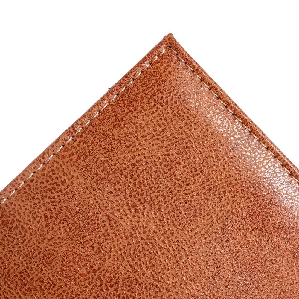 Lolahome Espejo De Mesa Marrón De Polipiel De 16x22 Cm