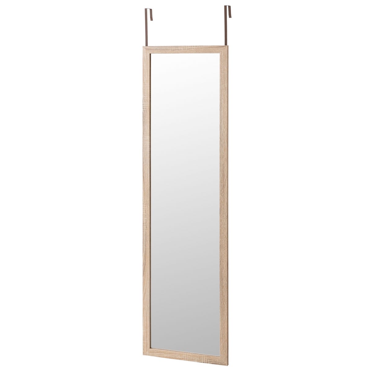 Lolahome Espejo De Puerta Natural De Madera De 35x125 Cm