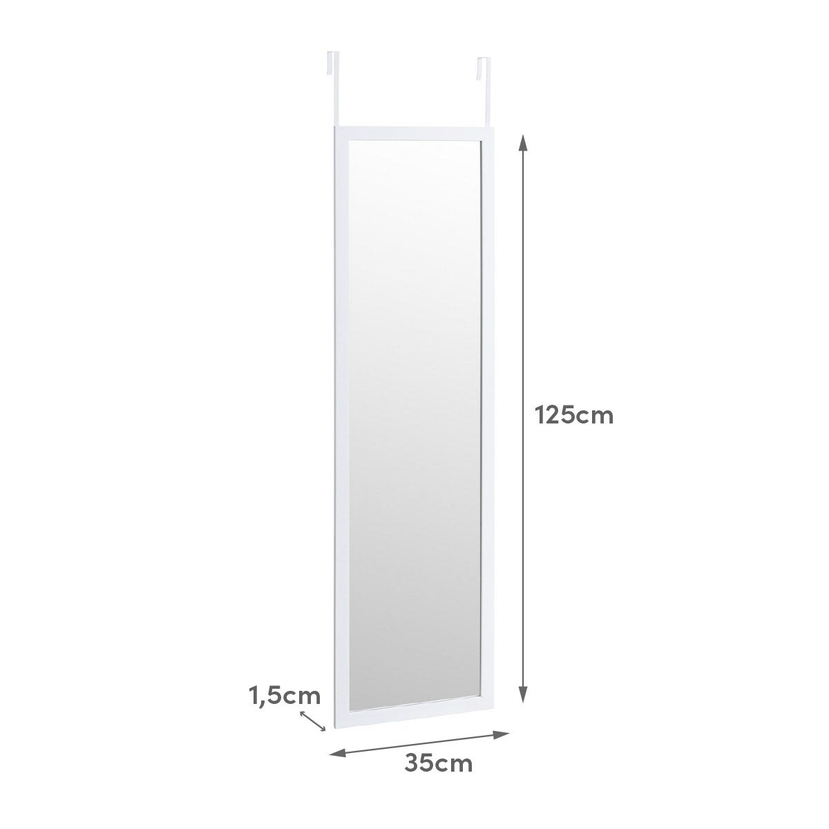 Lolahome Espejo De Puerta Natural De Madera De 35x125 Cm