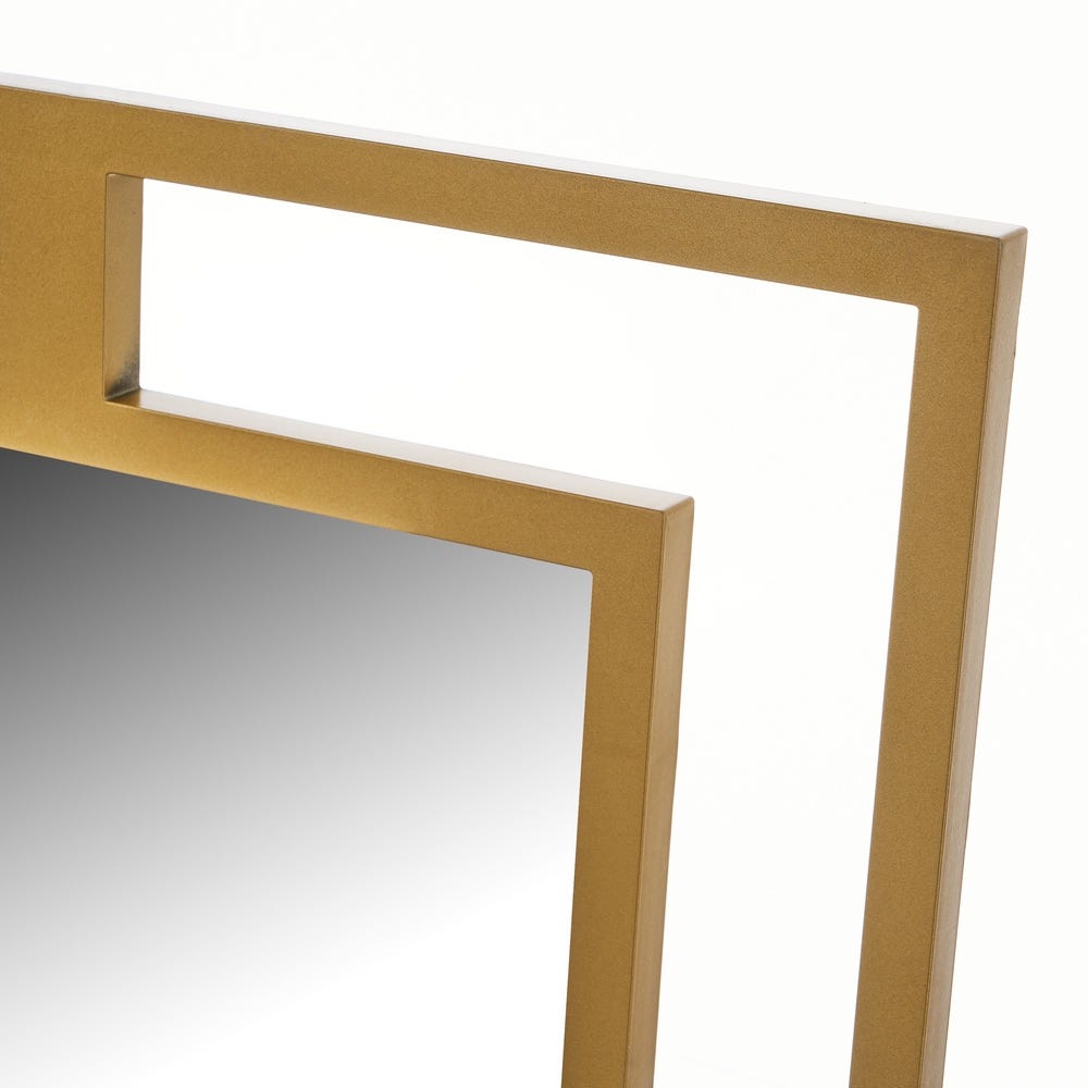 Lolahome Espejo Geométrico Cuadrado Dorado De 40x40 Cm