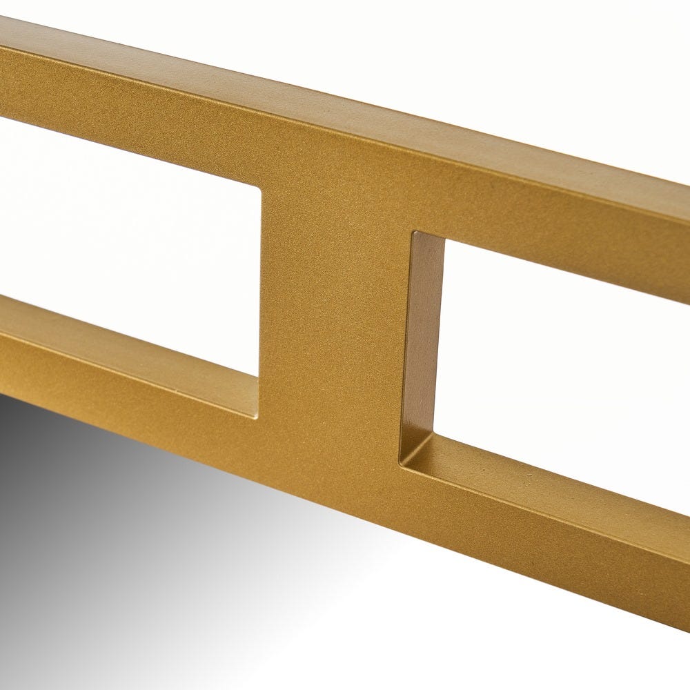 lolahome Espejo geométrico cuadrado dorado de 40x40 cm