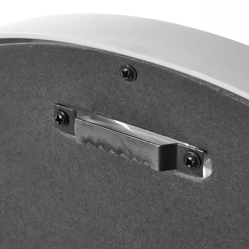 Lolahome Espejo Ovalado Blanco De Cristal Y Plástico De 56x70 Cm