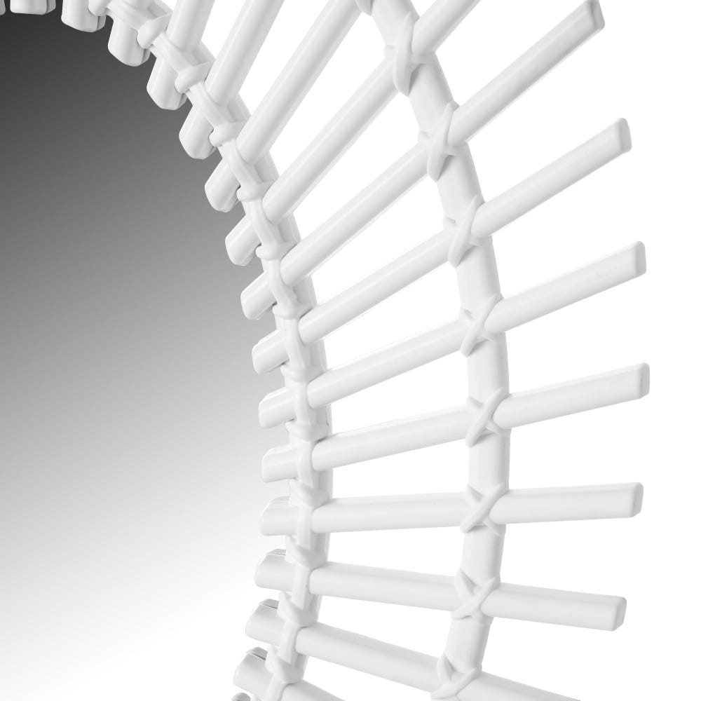 lolahome Espejo ovalado con varillas blanco de 34x49 cm