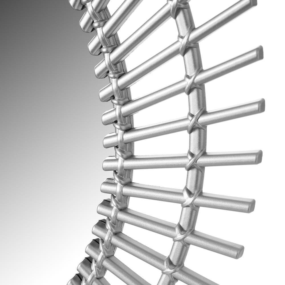 lolahome Espejo ovalado con varillas plateado de 34x49 cm