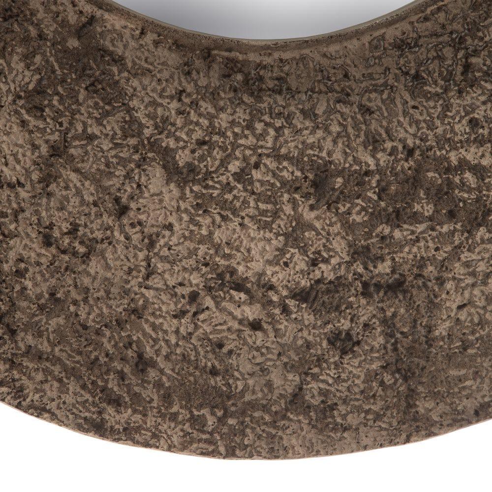 Lolahome Espejo Textura Dorado Envejecido De Aluminio De Ø 91 Cm