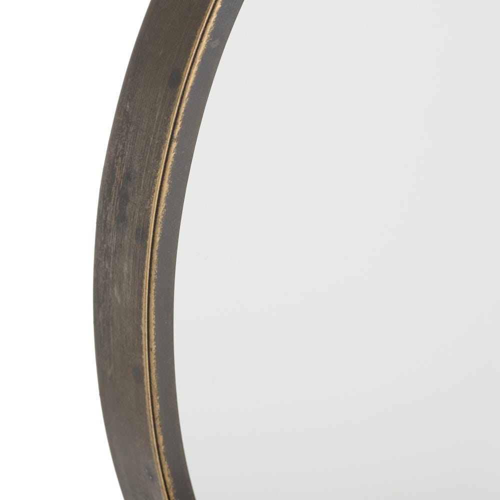 lolahome Espejo toallero bronce de metal de 84x58 cm