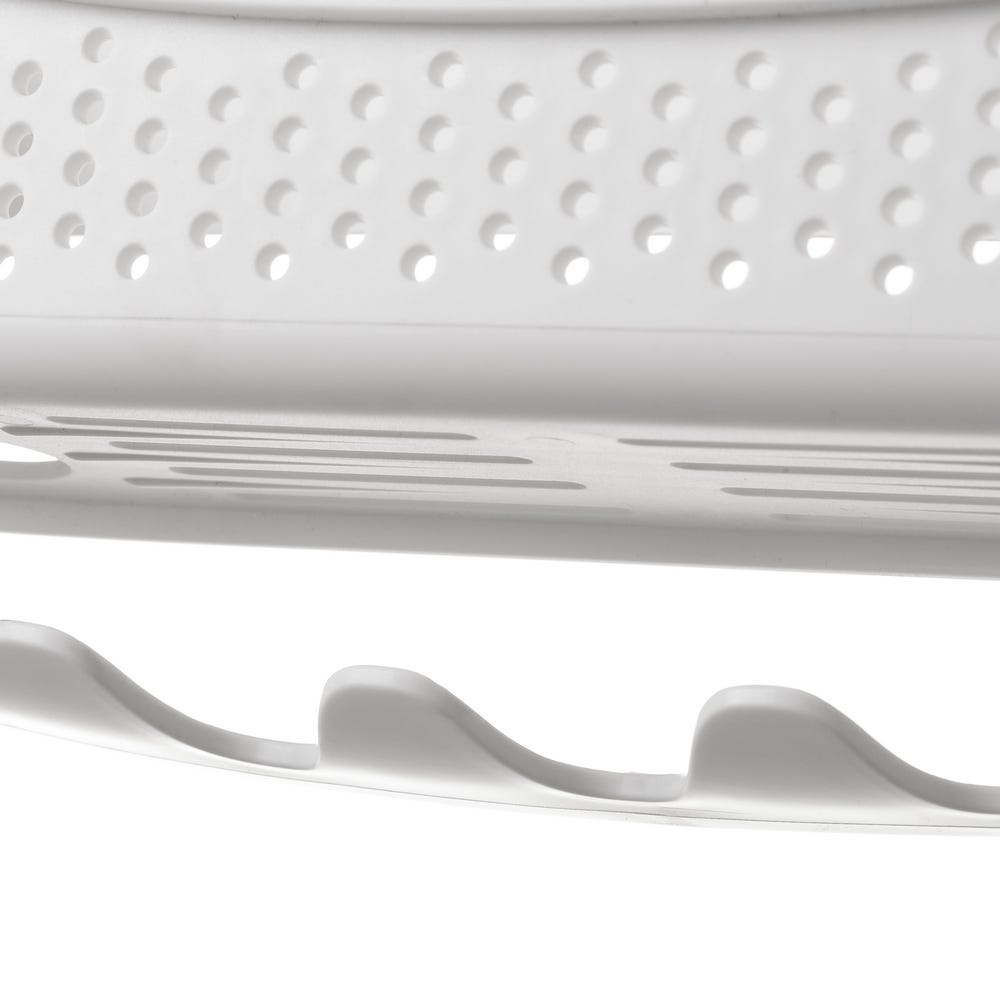 Lolahome Estante De Ducha De Plástico Blanco De 69x11x32 Cm