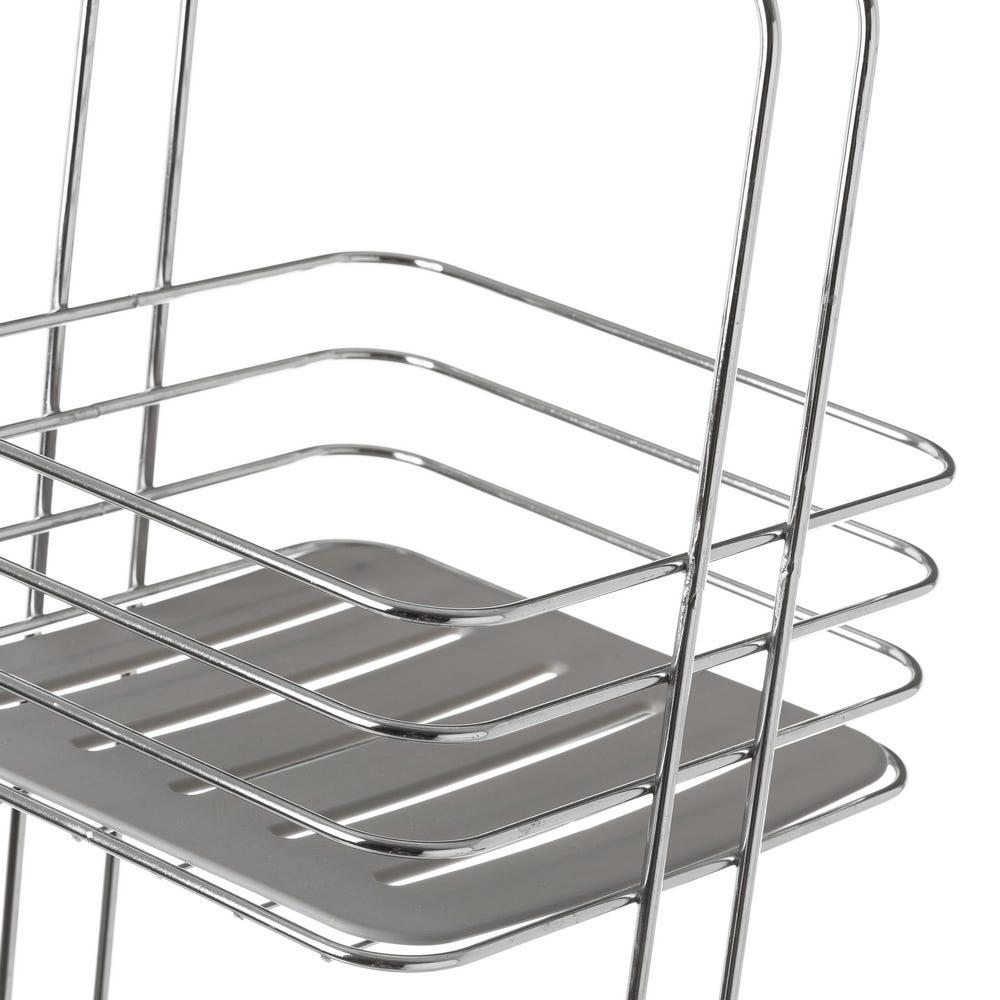 lolahome Estantería con 3 estantes de metal gris de 83x20x20 cm