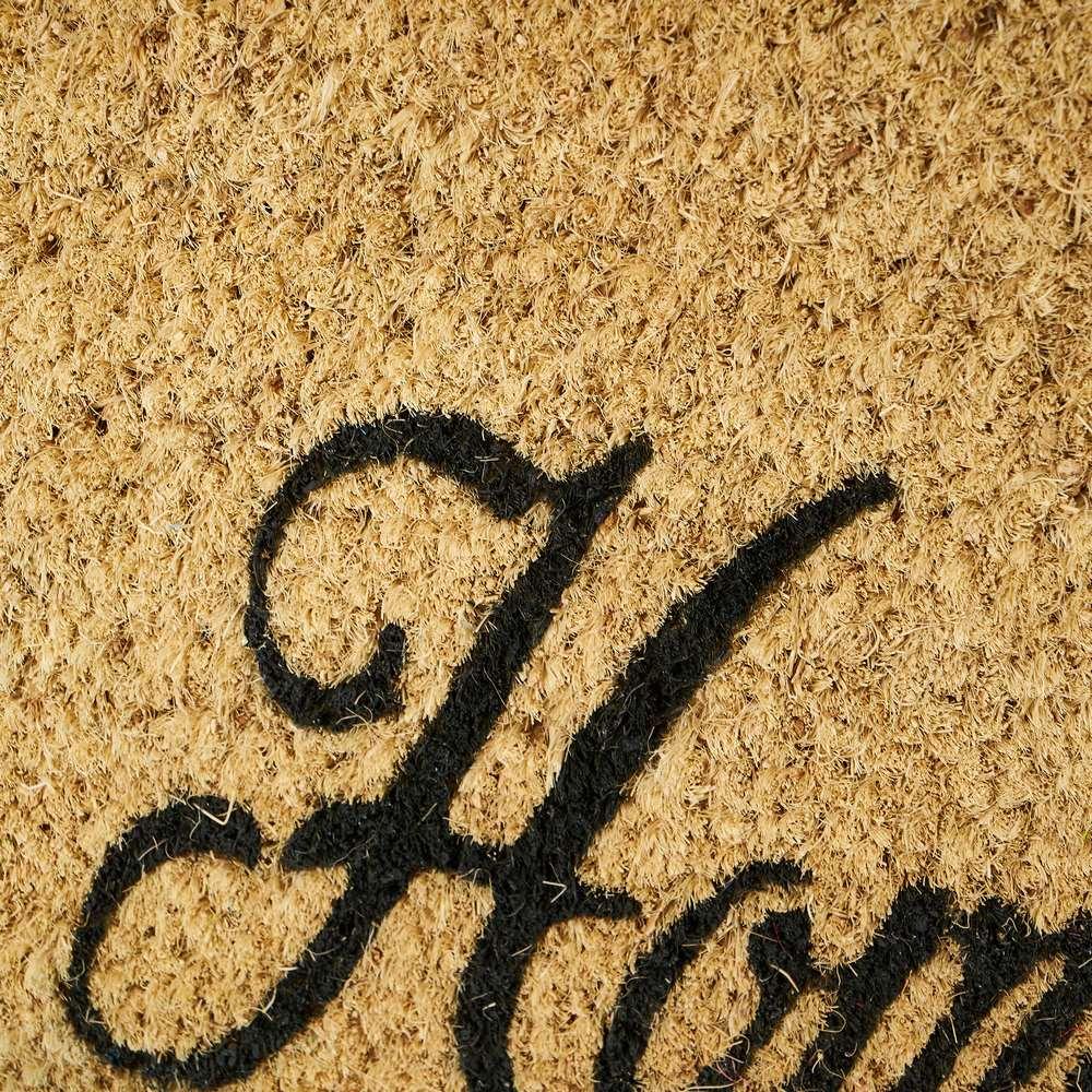 Lolahome Felpudo Antideslizante De Hojas Marrón De Fibra De Coco De 60x40 Cm