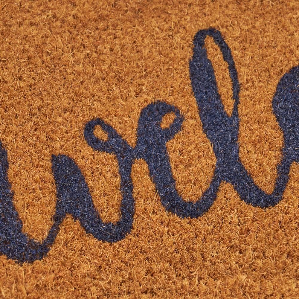 lolahome Felpudo antideslizante Welcome de fibra de coco natural de 60x40 cm