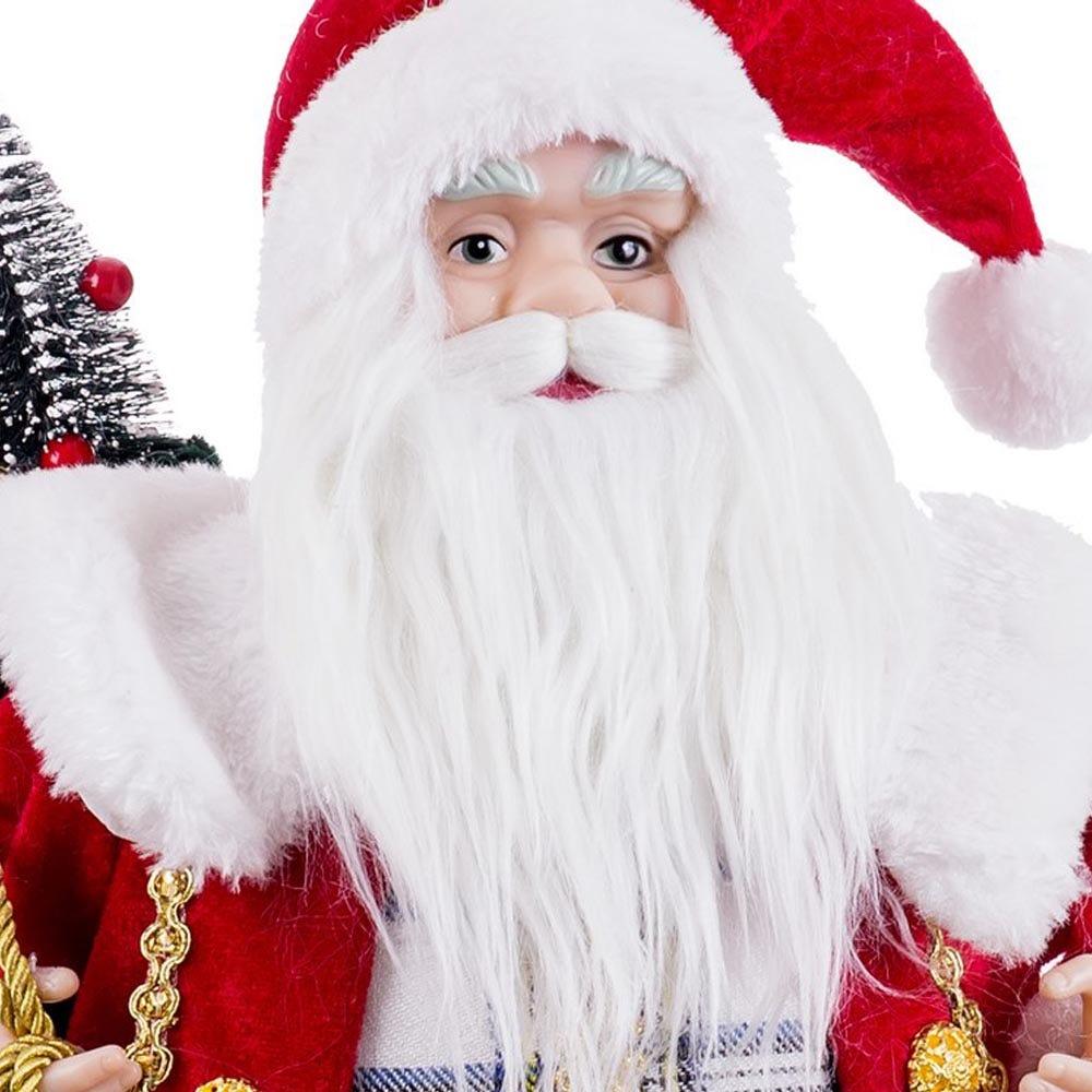 Lolahome Figura De Papá Noel De Pie De Tela Roja De 45cm