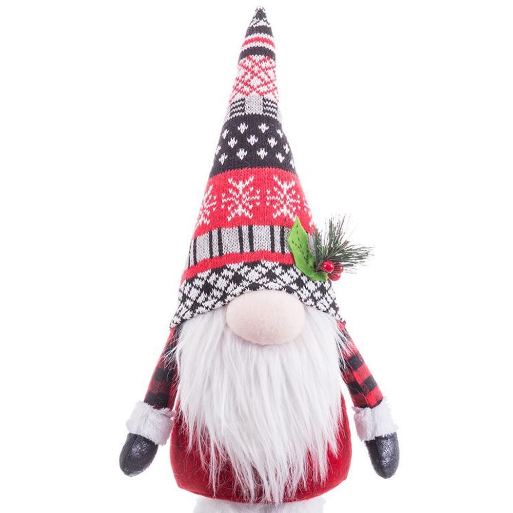 Lolahome Figura De Papá Noel De Pie De Tela Roja De 48cm