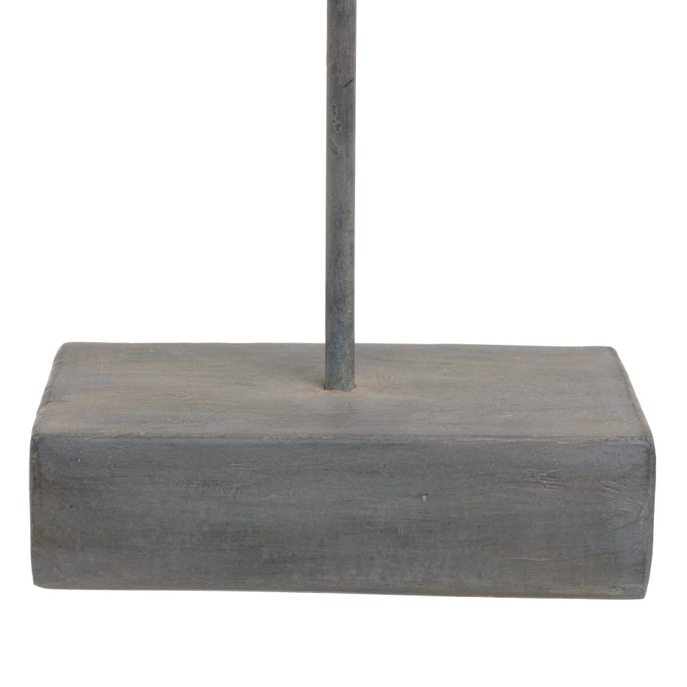 Lolahome Figura Máscara Tallada De Resina Gris De 20x12x60 Cm