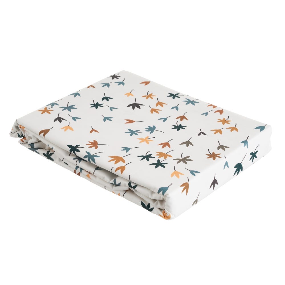 Lolahome Funda Nórdica De Hojas Blanca De Algodón Natural Para Cama De 90 Cm