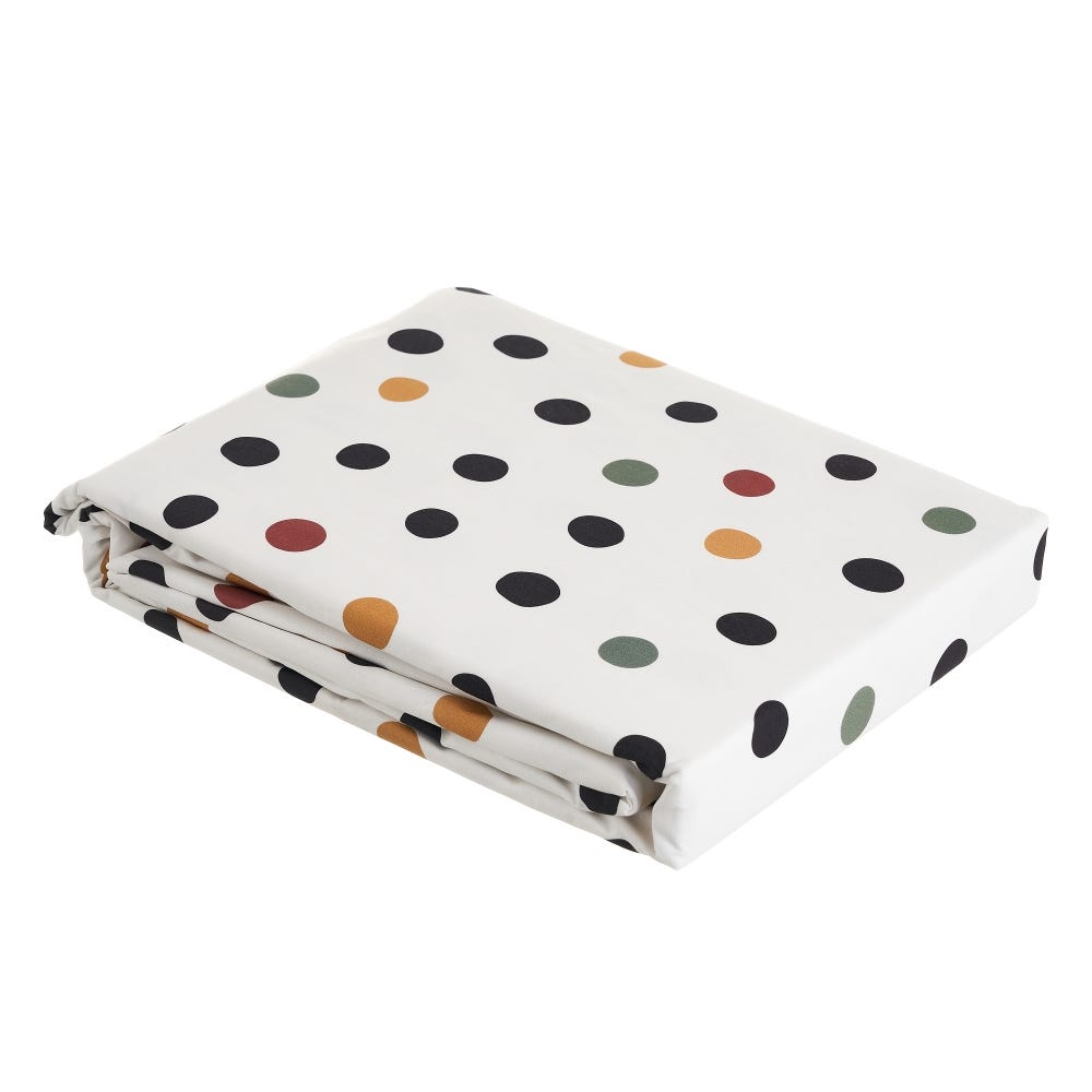 Lolahome Funda Nórdica De Lunares Blanca De Algodón Natural Para Cama De 135 Cm