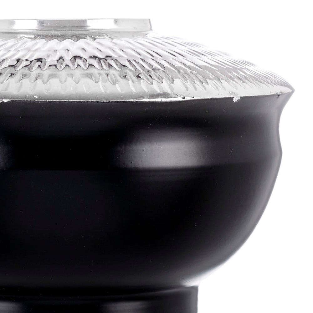 Lolahome Jarrón De Diseño De Aluminio Negro De 11x21x21 Cm