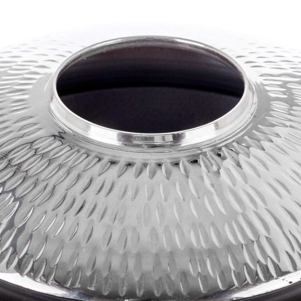 lolahome Jarrón de diseño de aluminio negro de 11x21x21 cm