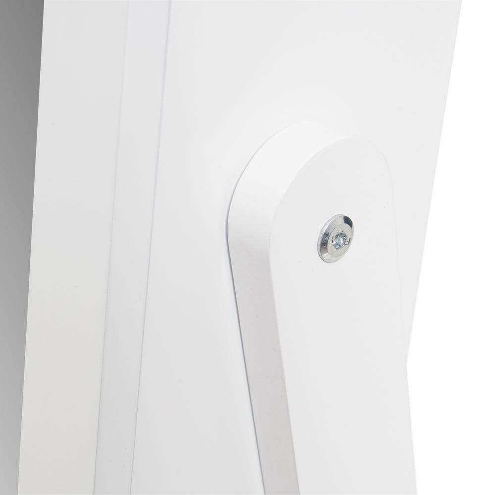 lolahome Joyero con espejo de cristal de madera blanco de 30x20x50 cm