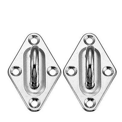 lolahome Kit de fijación de Toldo Vela de sombreo. 24 piezas de acero inoxidable. Resistente y Duradero. Mosquetones tensores y enganches fijos. Para toldo vela Cuadrado Rectangular Triangular