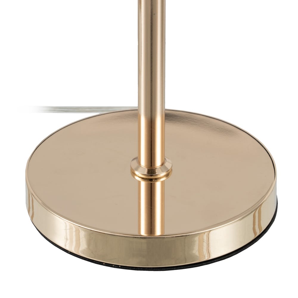 Lolahome Lámpara De Mesa Bola De Hierro Y Cristal De Ø 15x48 Cm