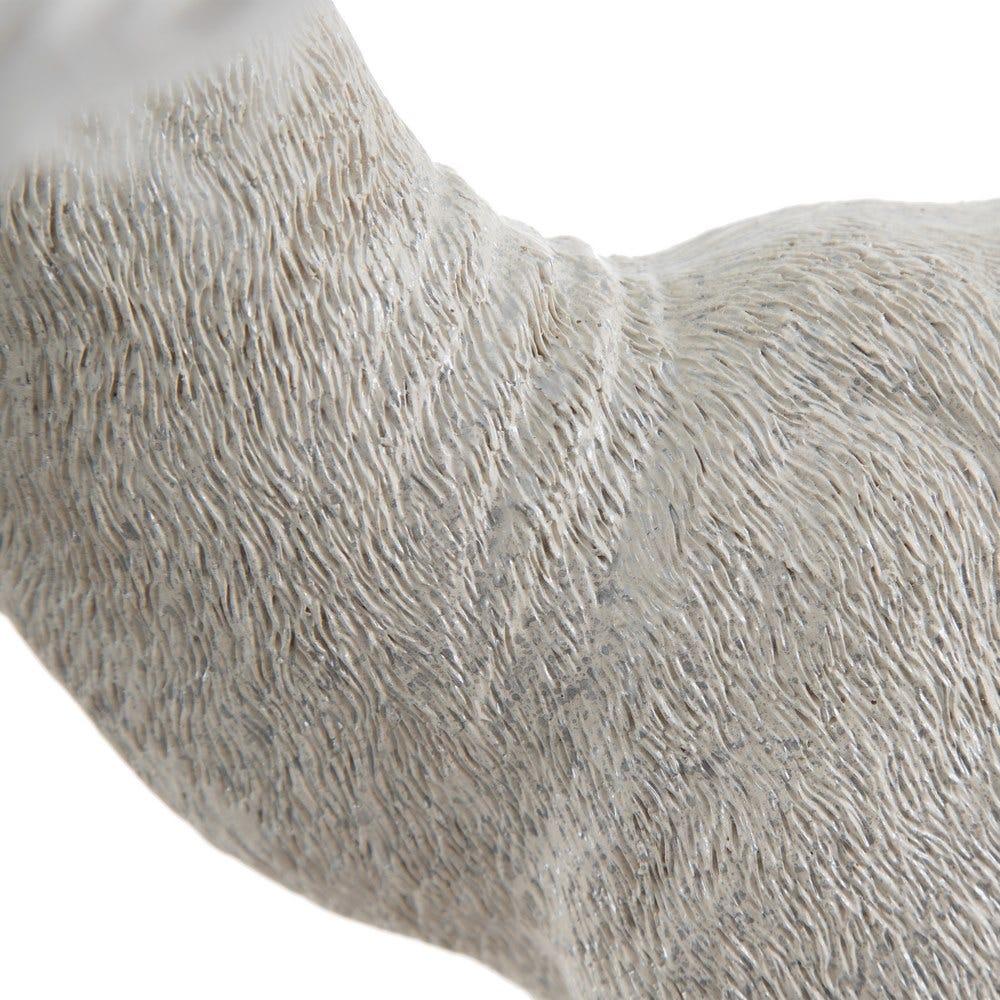 Lolahome Lámpara De Mesa Ciervo De Resina Blanca De 61x26x55 Cm