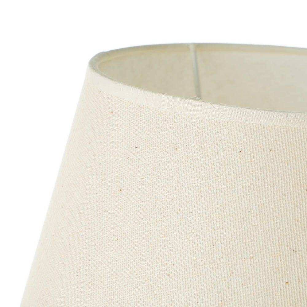 Lolahome Lámpara De Mesa Con Grabado De Hojas De Cerámica Beige De Ø 30x46 Cm