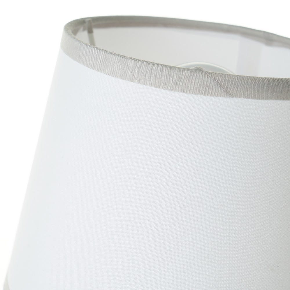 Lolahome Lámpara De Mesa Diamante De Cerámica Gris De Ø 15x23 Cm