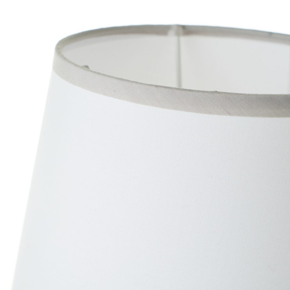 Lolahome Lámpara De Mesa Diamante De Cerámica Gris De Ø 18x26 Cm