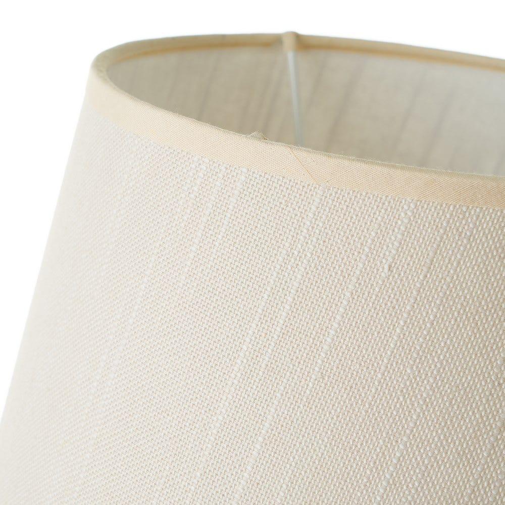 Lolahome Lámpara De Mesa Trípode De Lino Y Metal De Ø 23x38 Cm