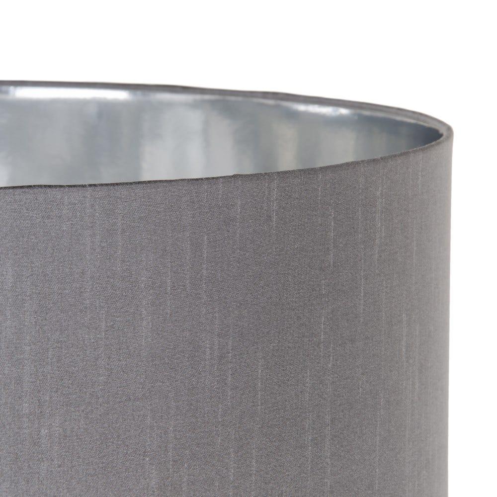 lolahome Lámpara de pie araña de cristal y metal gris de Ø 44x161 cm