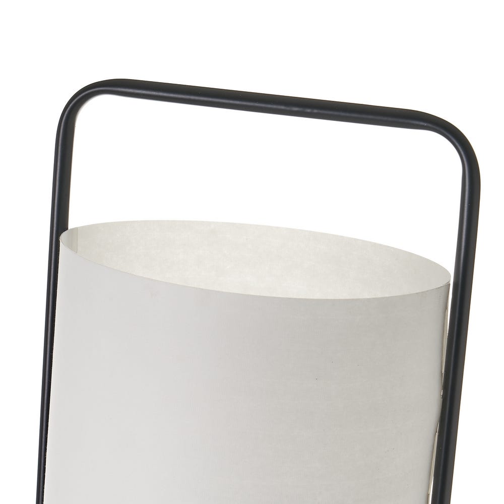 lolahome Lámpara de pie con estante de metal negra de Ø 22x150 cm