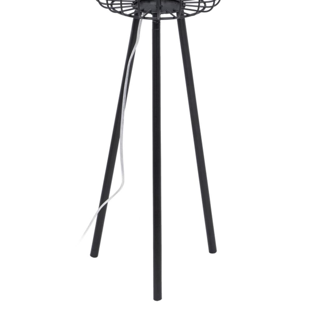 Lolahome Lámpara De Pie De Varillas De Metal Negra De Ø 25x80 Cm