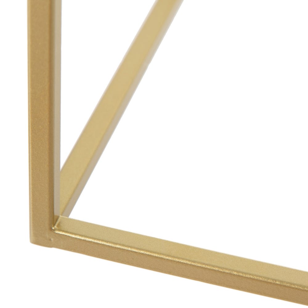 Lolahome Lámpara De Techo Bola Rectangular De Metal Y Cristal Blanca Y Dorada De 45x20x20 Cm