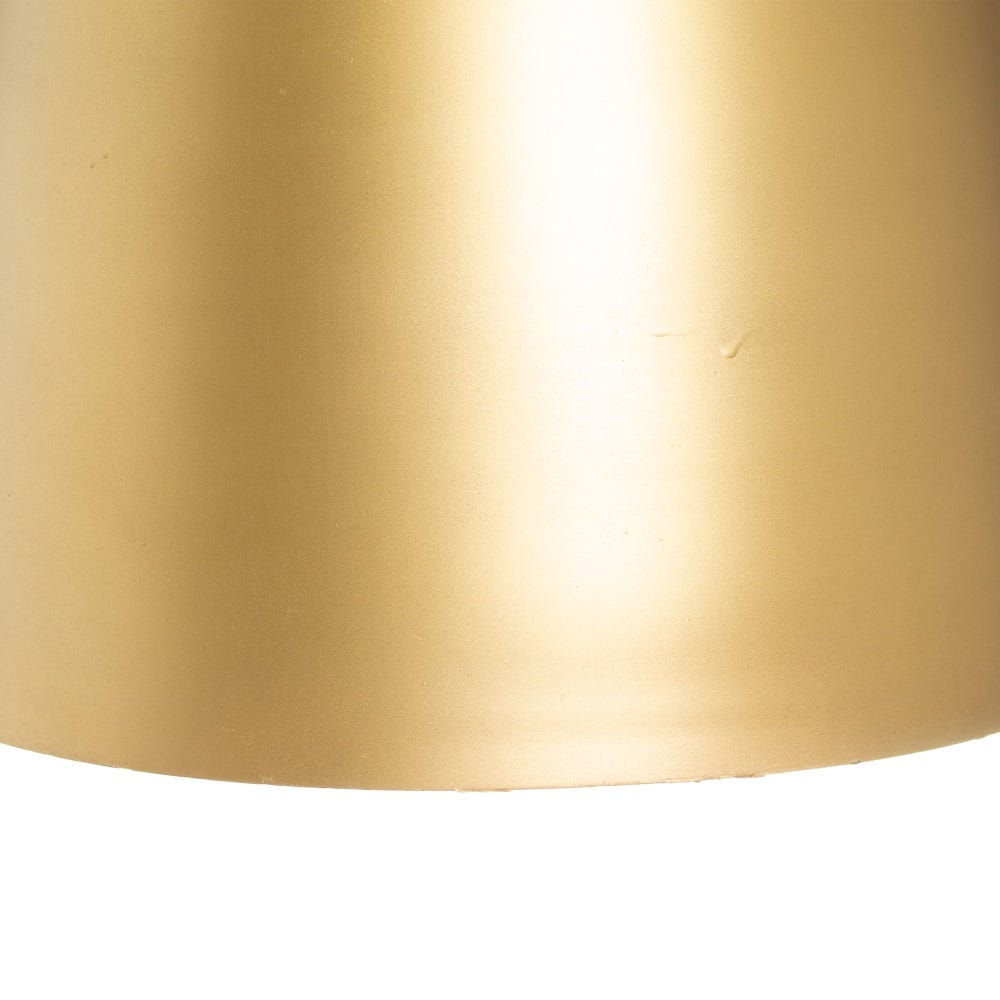 Lolahome Lámpara De Techo Campana De Madera Y Hierro Dorada De Ø 21x37 Cm