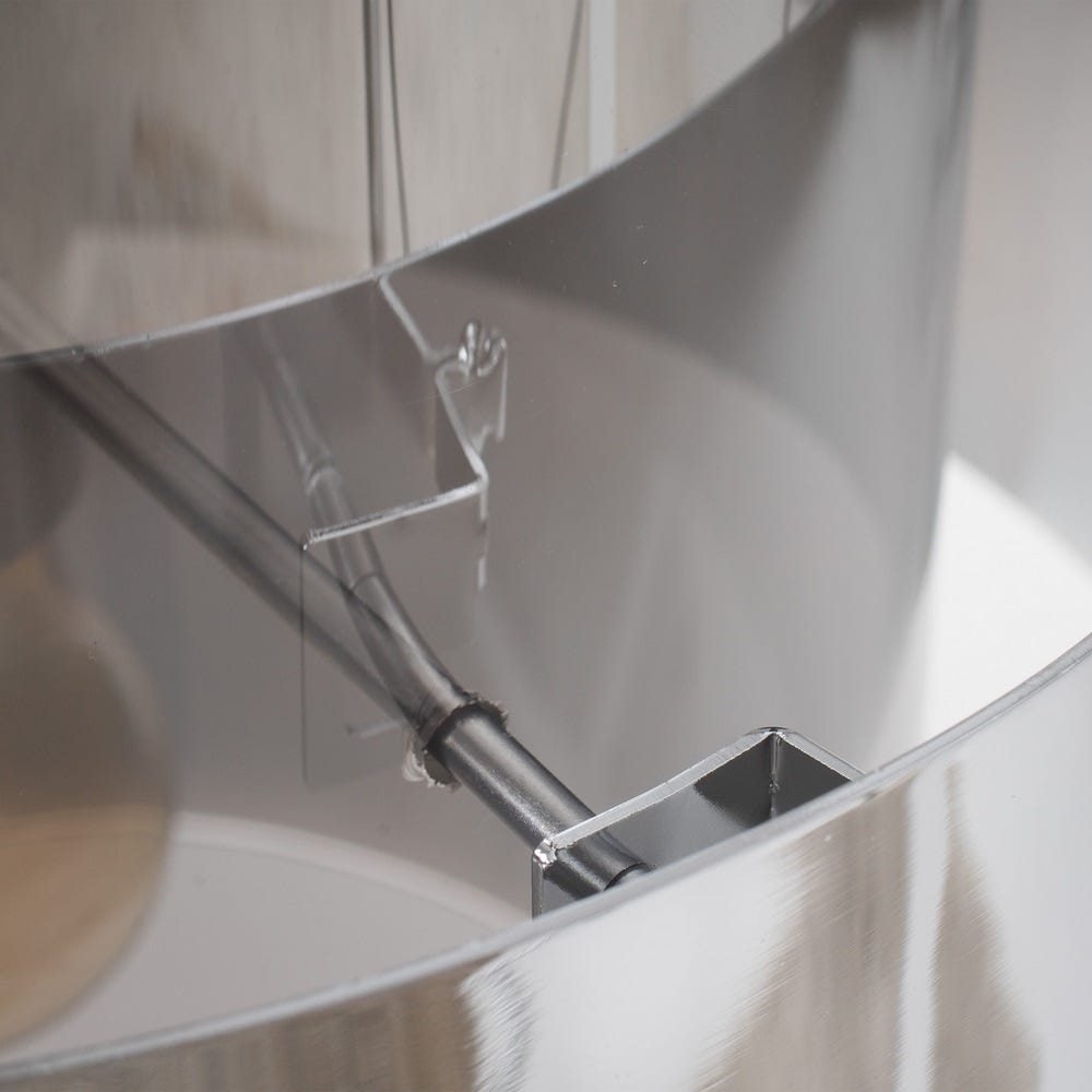 Lolahome Lámpara De Techo Cilíndrica De Cristal Y Metal Plata De Ø 28x120 Cm