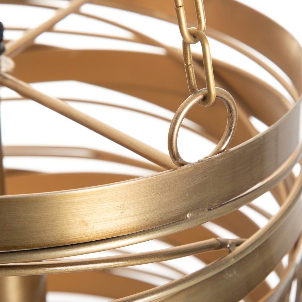 Lolahome Lámpara De Techo Cilíndrica De Metal Cobre De Ø 26x36 Cm