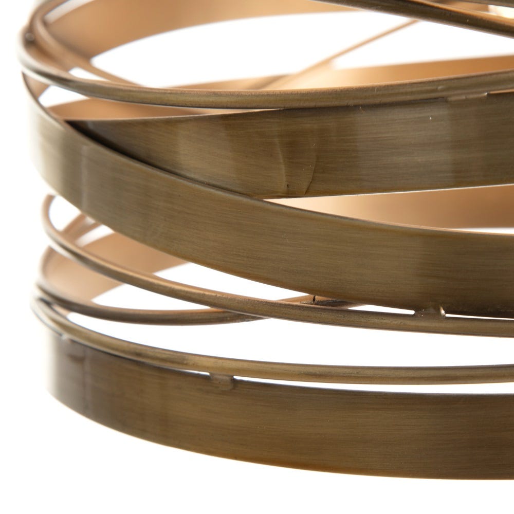 Lolahome Lámpara De Techo Cilíndrica De Metal Cobre De Ø 26x36 Cm