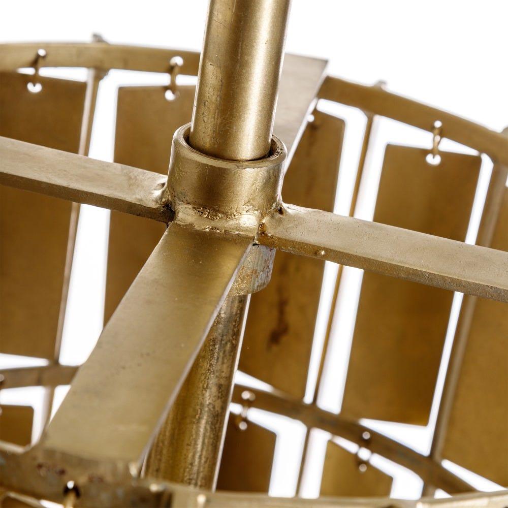 Lolahome Lámpara De Techo Cilíndrica De Metal Color Bronce De Ø 32x44 Cm