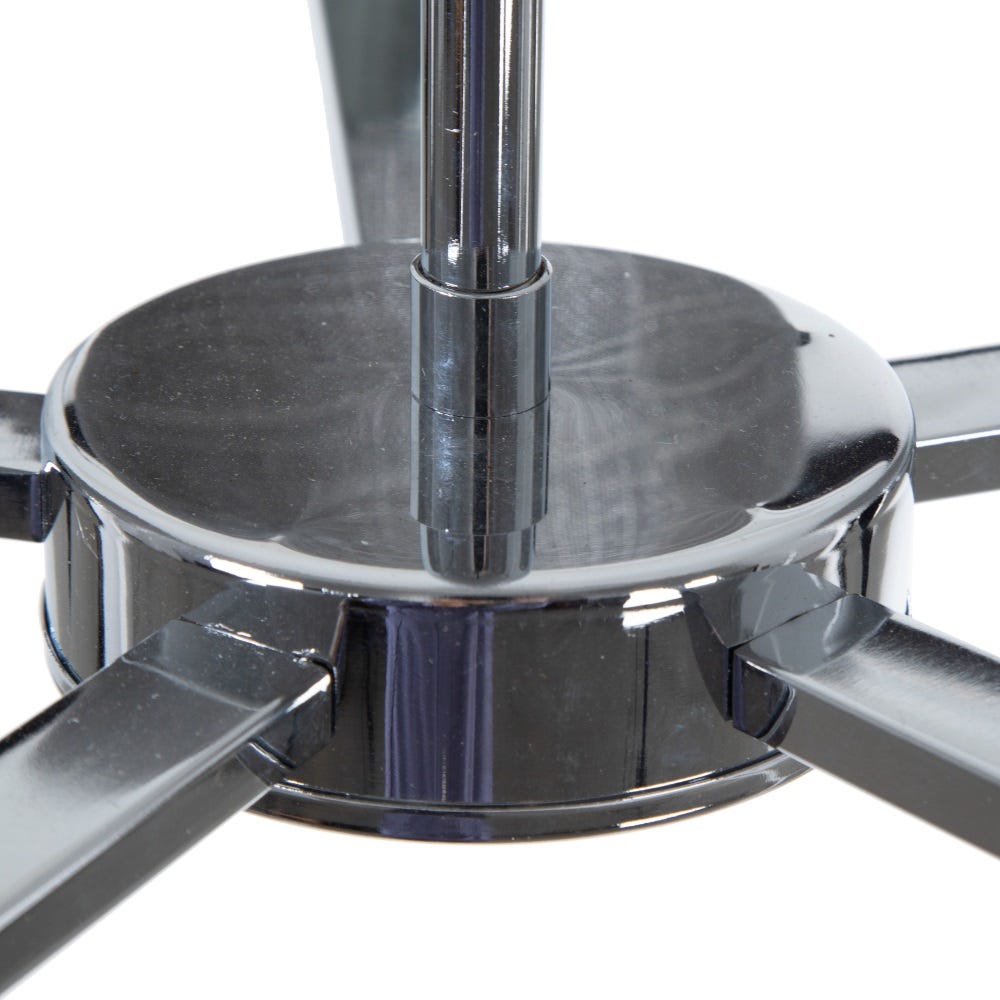 Lolahome Lámpara De Techo Con Brazos De Metal Y Tela Negra Y Plateada De 34x55x55 Cm