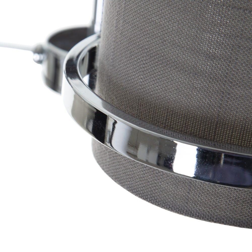 Lolahome Lámpara De Techo Con Brazos De Metal Y Tela Plateada De 42x50x55 Cm