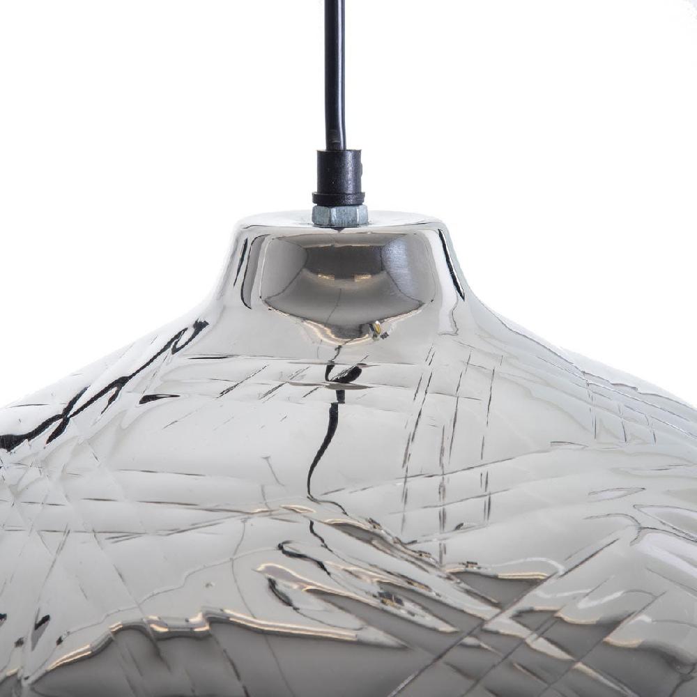 Lolahome Lámpara De Techo Con Pantalla De Aluminio Plateada De Ø 34x23 Cm