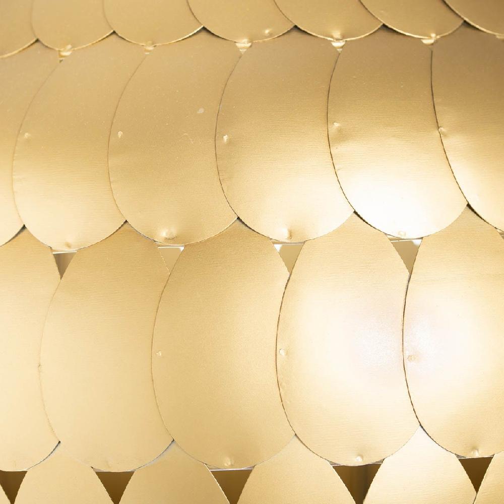 lolahome Lámpara de techo con pantalla pétalos de hierro cobre de Ø 52x39 cm