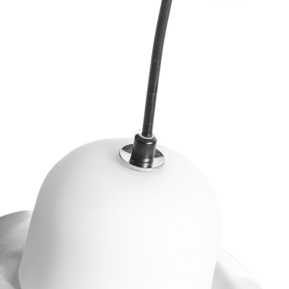 Lolahome Lámpara De Techo Con Tulipa Cónica De Aluminio Plateada De 39x29x29 Cm