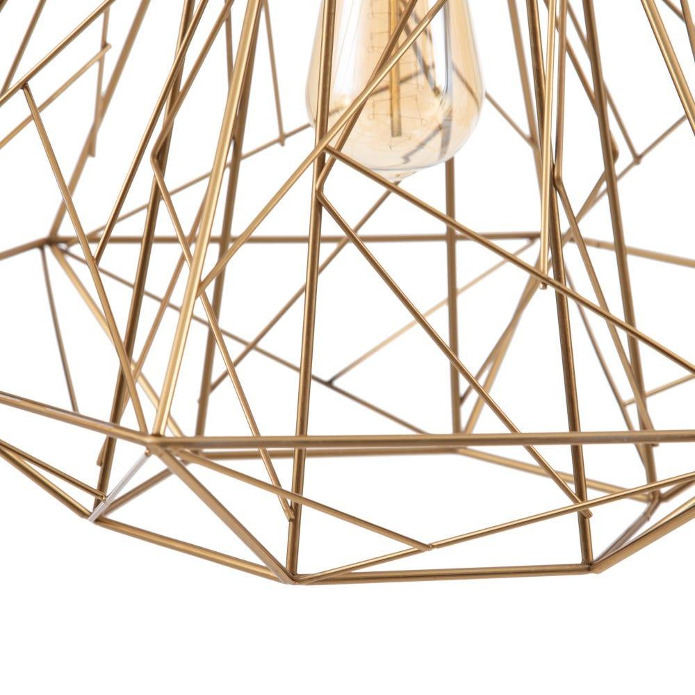 Lolahome Lámpara De Techo Diamante De Metal De Ø 35x45 Cm